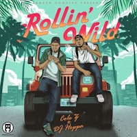 the cover of rollin' wild featuring two men on a jeep